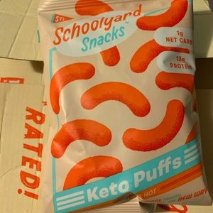 Schoolyard Keto Hot Cheetos puffs